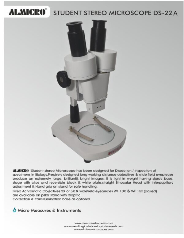 Stereo Straight Binocular Microscope (DS-22A) - Image 2