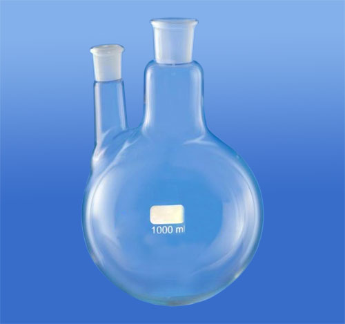 ROUND BOTTOM FLASK WITH TWO NECKS