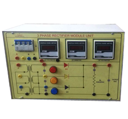 THREE PHASE HALF WAVE UNCONTROLLED RECTIFIER TRAINER