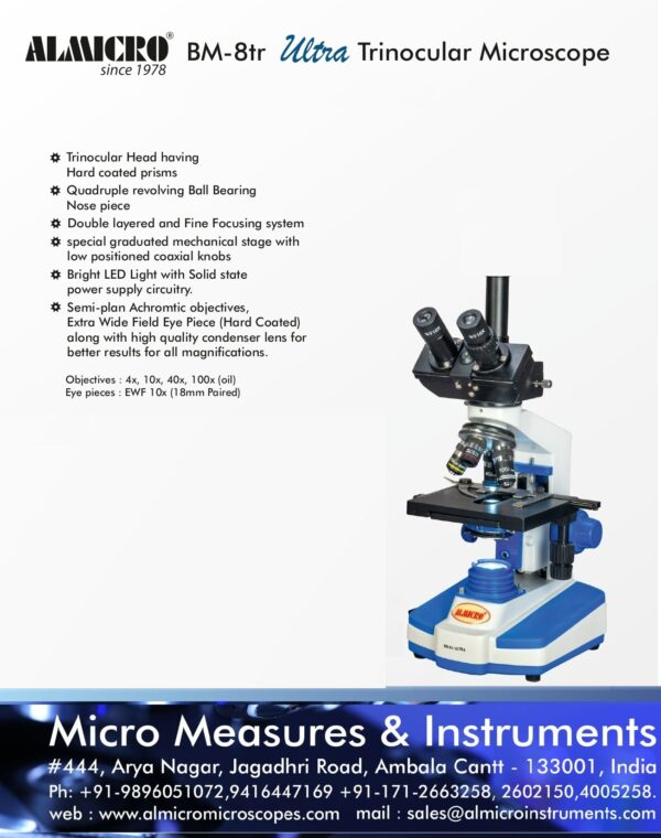 Research Inclined Trinocular Microscope BM - 8tr (Ultra) - Image 2