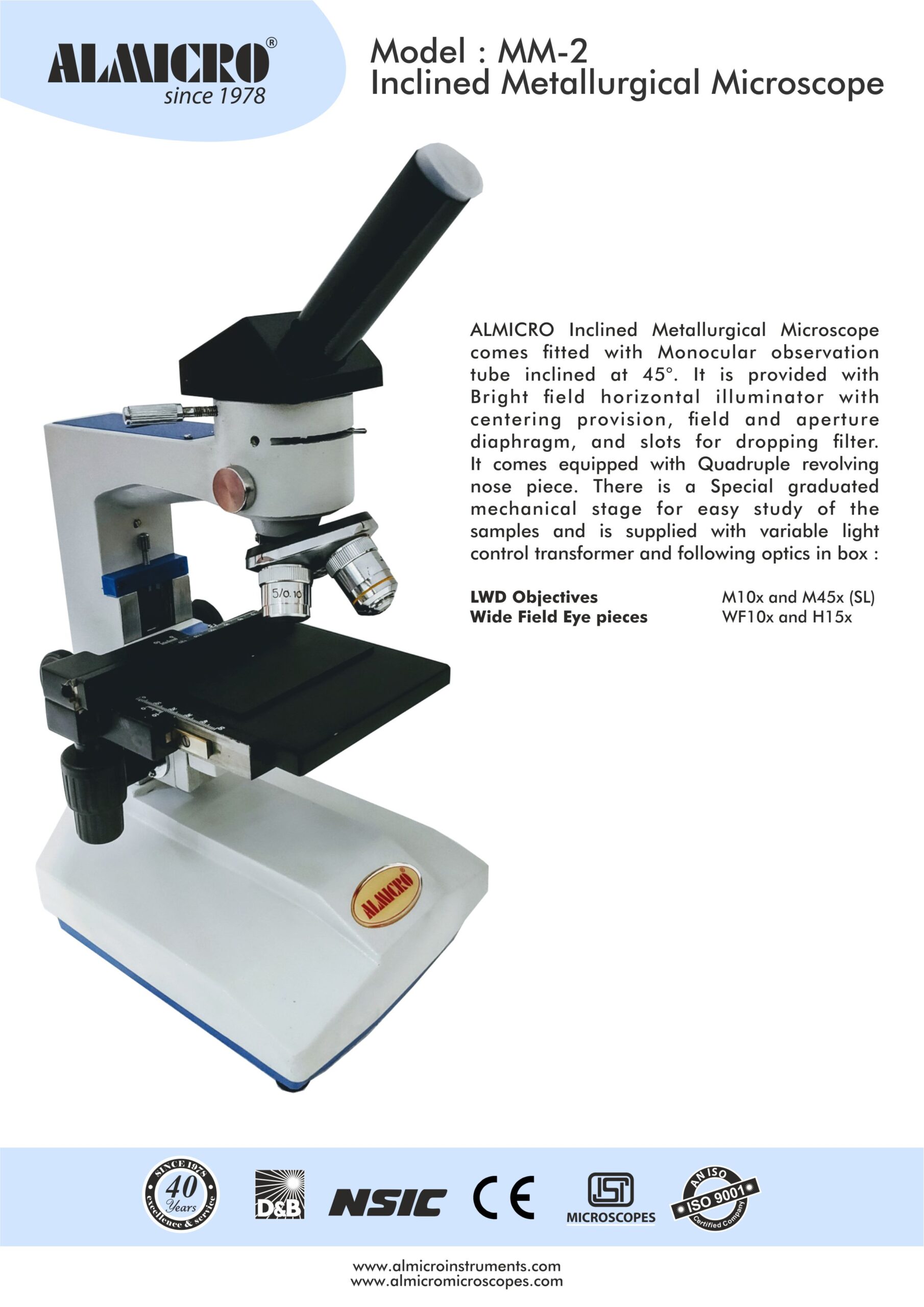 MM-2 Inclined Metallurgical Microscope