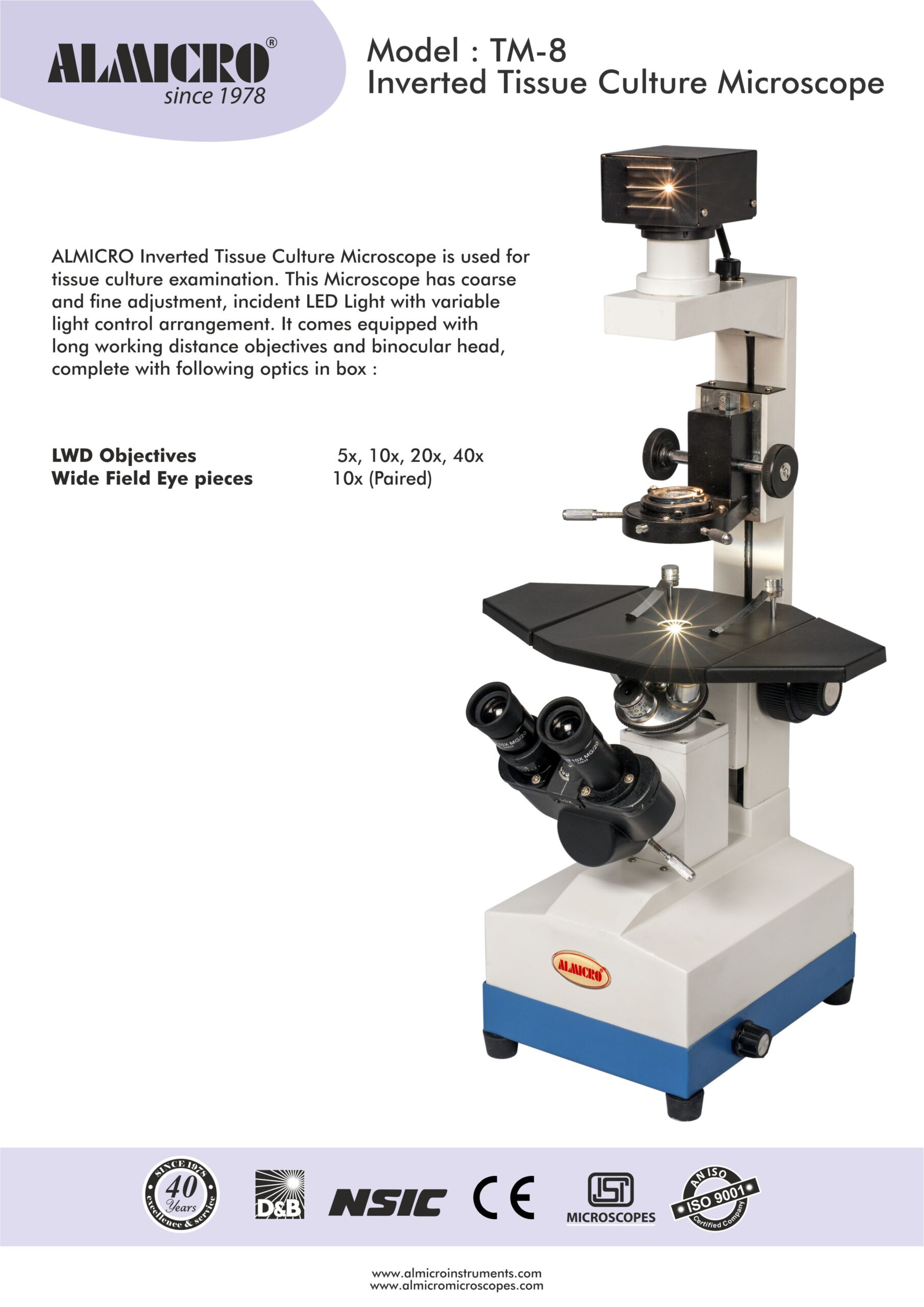 Binocular Inverted Tissue Culture Microscope (TM - 8) - Image 2
