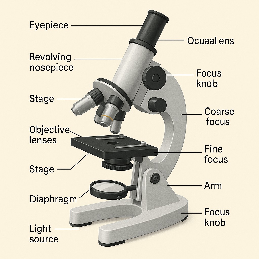 Educational Microscope Diagram