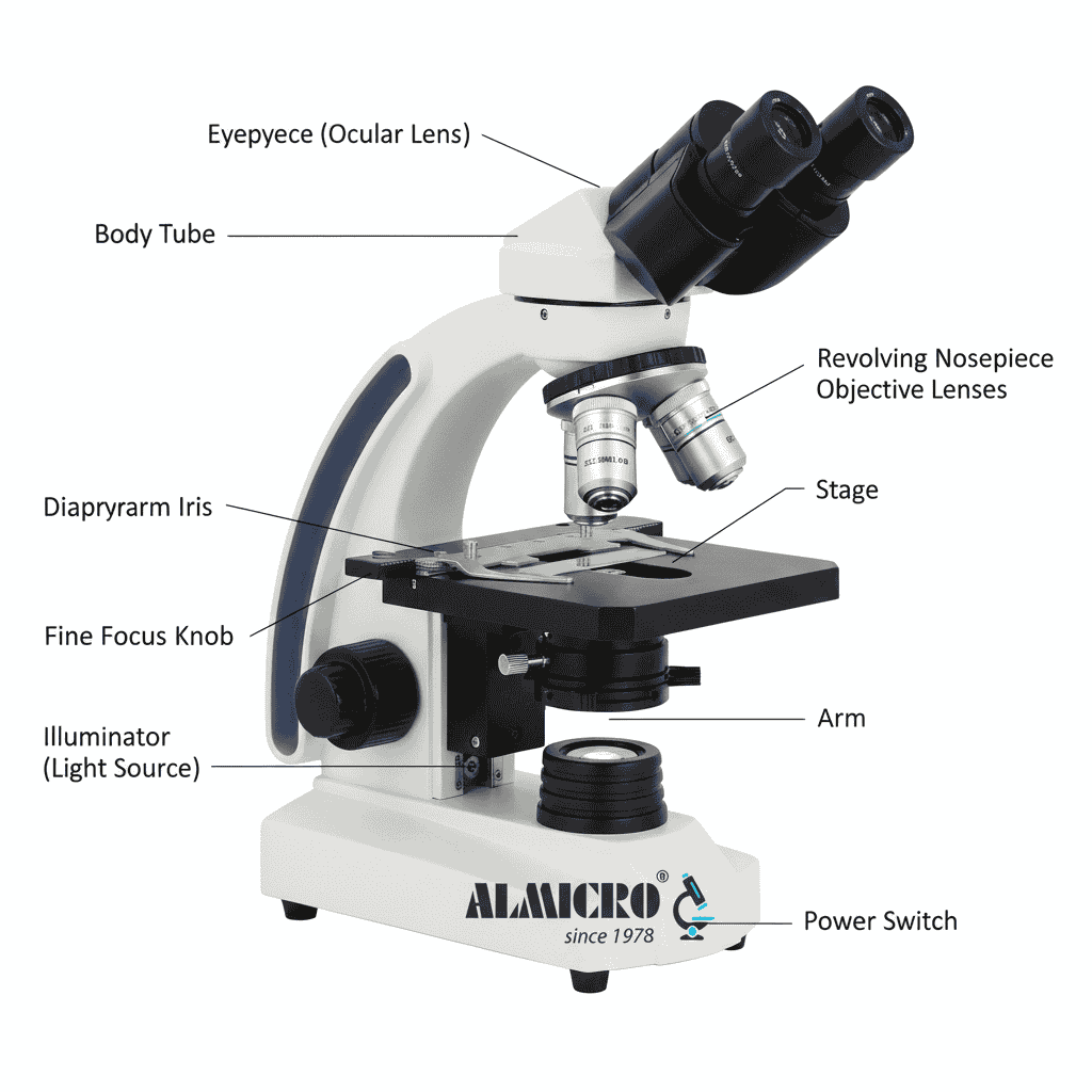 Compound Light Microscope Diagram