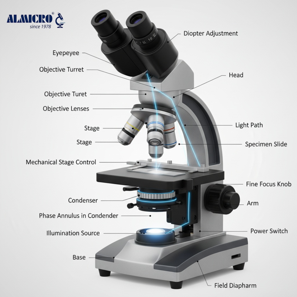Phase Contrast Microscope Diagram