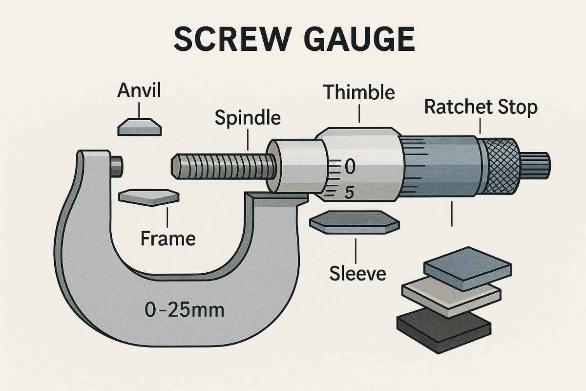 Screw Gauge Parts name