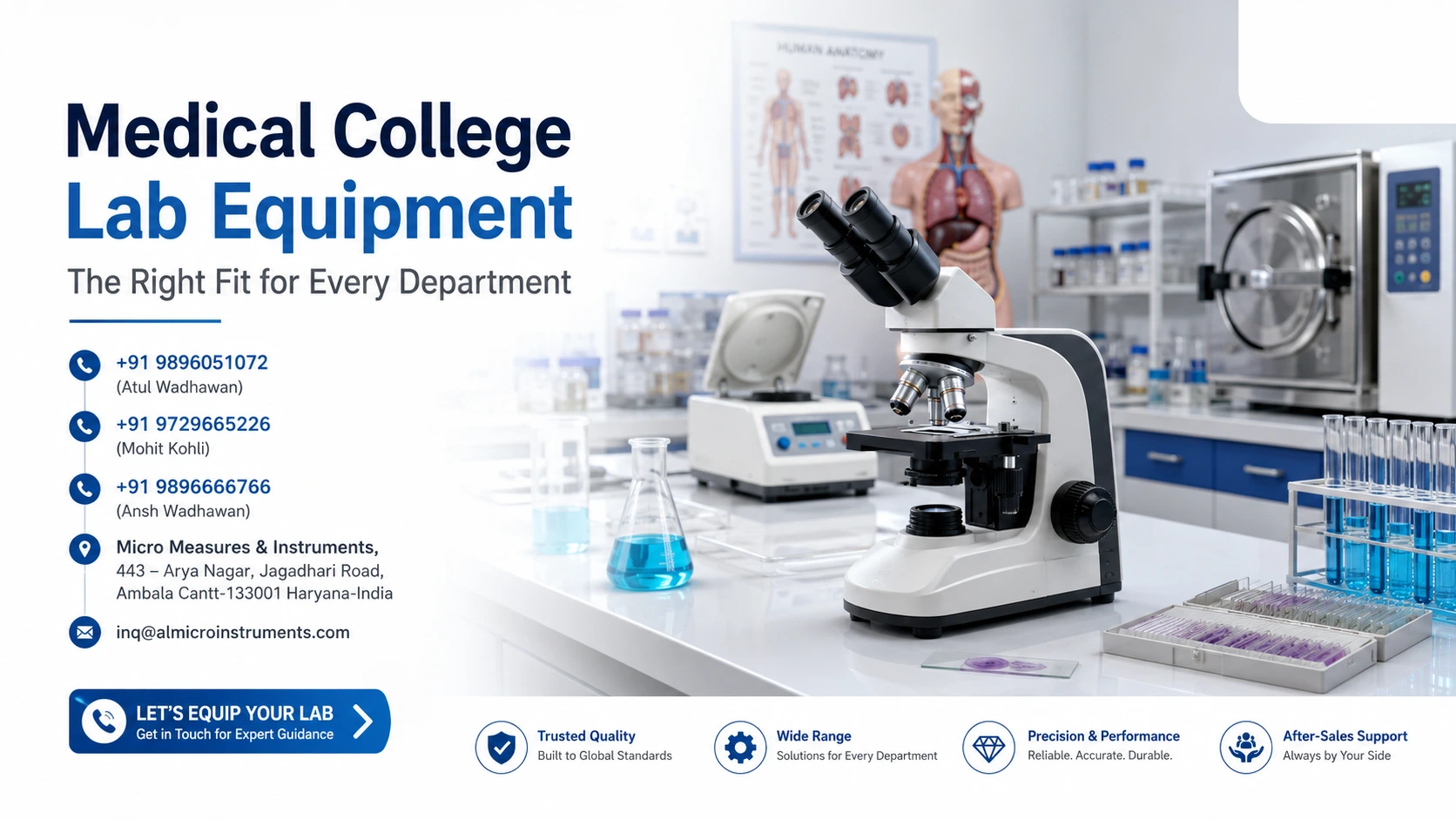 Medical College Lab Equipment Manufacturer in India: How to Choose the Right Fit for Every Department