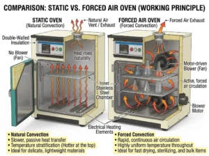 static vs forced air oven comparison
